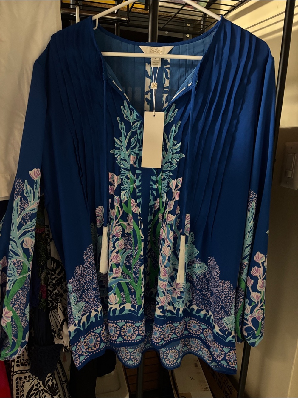 Lilly Pulitzer Blue Printed Women's Tunic